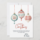 Moderne nordische Ornamente Frohe Weihnachten (Vorderseite)