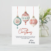 Moderne nordische Ornamente Frohe Weihnachten (Stehend Vorderseite)