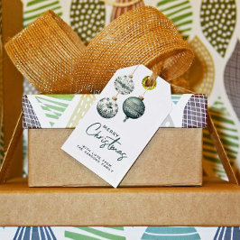 Moderne nordische Ornamente Frohe Weihnachten Geschenkanhänger