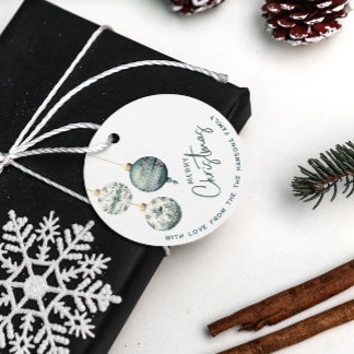 Moderne nordische Ornamente Frohe Weihnachten Geschenkanhänger