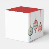 Moderne nordische Ornamente Frohe Weihnachten Geschenkschachtel (Rückseite)