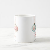 Moderne nordische Ornamente Frohe Weihnachten Kaffeetasse (Mittel)