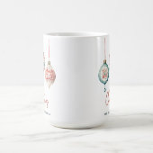 Moderne nordische Ornamente Frohe Weihnachten Kaffeetasse (Mittel)