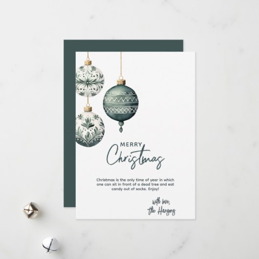 Moderne nordische Ornamente Weihnachten (Vorderseite/Rückseite Beispiel)