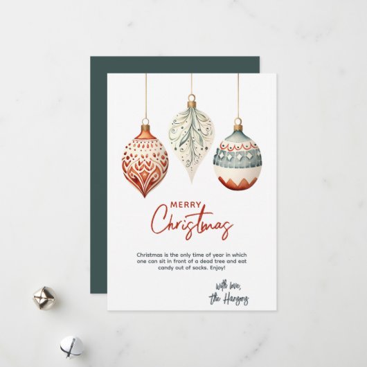 Moderne nordische Ornamente Weihnachten (Vorderseite/Rückseite Beispiel)