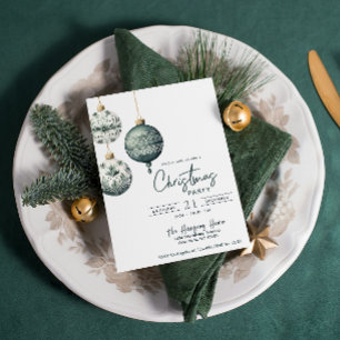 Moderne nordische Ornamente Weihnachts-Party Einladung