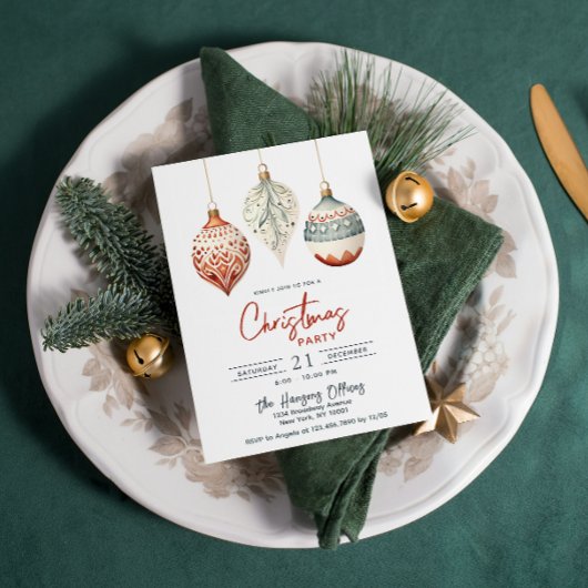 Moderne nordische Ornamente Weihnachts-Party Einladung