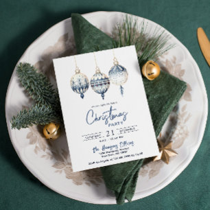 Moderne nordische Ornamente Weihnachts-Party Einladung