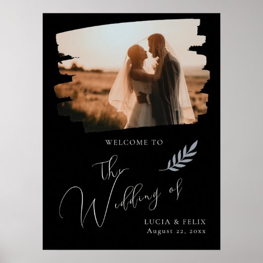 Moderne Not leidende Schwarze Hochzeit im Foto Wil Poster (Vorne)