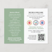 Moderne Notar-Foto-QR-Code Grünes Geschäft Flyer (Hinten)