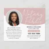 Moderne Notar-Foto-QR-Code-Rosa-Geschäft Flyer (Vorne)