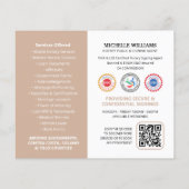 Moderne Notar-Foto-QR-Code-Tan-Geschäft Flyer (Hinten)