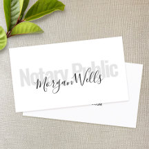 Moderne Notar Public Signing Agent Business Card