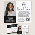 Moderne Notar Public Vielen Dank Foto QR Code Blac Flyer<br><div class="desc">Herzlichen Dank an die Kunden mit personalisierten Dankeschön an die Flyer! Ein perfekter Weg, um Ihre Wertschätzung zu zeigen und zukünftige Kollaborationen einzuladen. Dieses moderne Design präsentiert Ihr Foto, zusammen mit eleganten Schriftzeichen. Eine doppelseitige Vorlage, die mit Ihrem Logo, einer persönlichen Nachricht, Ihren Anmeldeinformationen, einer Liste von Diensten, Akkreditierungssymbolen und...</div>
