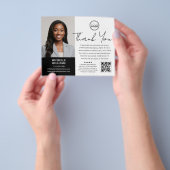 Moderne Notar Public Vielen Dank Foto QR Code Blac Flyer (Gruppe)