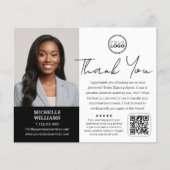 Moderne Notar Public Vielen Dank Foto QR Code Blac Flyer (Vorne)