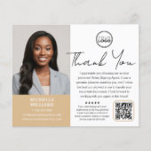 Moderne Notar Public Vielen Dank Foto QR Code Gold Flyer (Vorne)