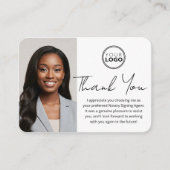 Moderne Notar Public Vielen Dank Foto QR Code Gold Visitenkarte (Vorderseite)