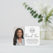 Moderne Notar Public Vielen Dank Foto QR Code Gold Visitenkarte (Stehend Vorderseite)