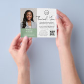 Moderne Notar Public Vielen Dank Foto QR Code Gree Flyer (Gruppe)