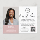 Moderne Notar Public Vielen Dank Foto QR Code Pink Flyer (Vorne)