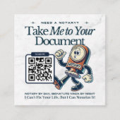 Moderne Notare mit QR-Code - Marmordesign Quadratische Visitenkarte (Vorderseite)