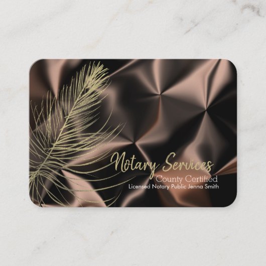 Moderne Notare Services Gold Brown Muster Visitenkarte (Vorderseite)
