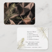 Moderne Notare Services Gold Brown Muster Visitenkarte (Vorne/Hinten)