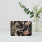 Moderne Notare Services Gold Brown Muster Visitenkarte (Stehend Vorderseite)
