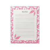 Moderne Notizblock mit heißen rosa Botanik (Rotiert)