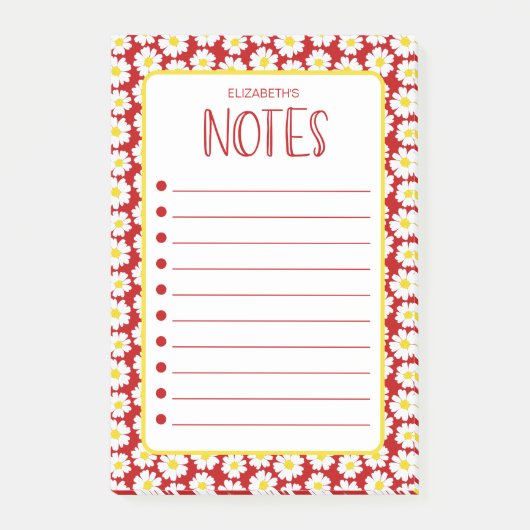 Moderne Notizen für Daisies (Vorderseite)