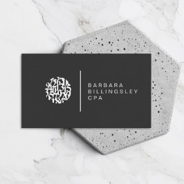 Moderne Nummern Logo-Buchhalter dunkelgrau Visitenkarte