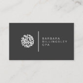 Moderne Nummern Logo-Buchhalter dunkelgrau Visitenkarte (Vorderseite)