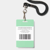 Moderne Nurse Ausweis (Rückseite mit Schlüsselband)