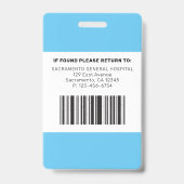 Moderne Nurse Ausweis (Rückseite)