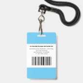 Moderne Nurse Ausweis (Rückseite mit Schlüsselband)