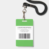 Moderne Nurse Ausweis (Rückseite mit Schlüsselband)