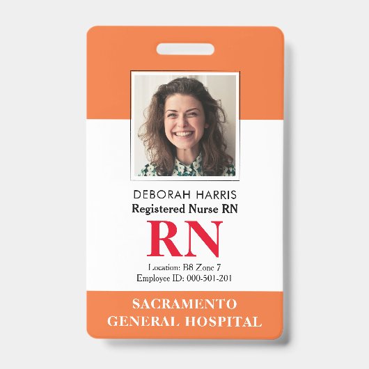 Moderne Nurse Ausweis (Front)