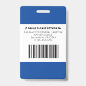 Moderne Nurse Ausweis (Rückseite)