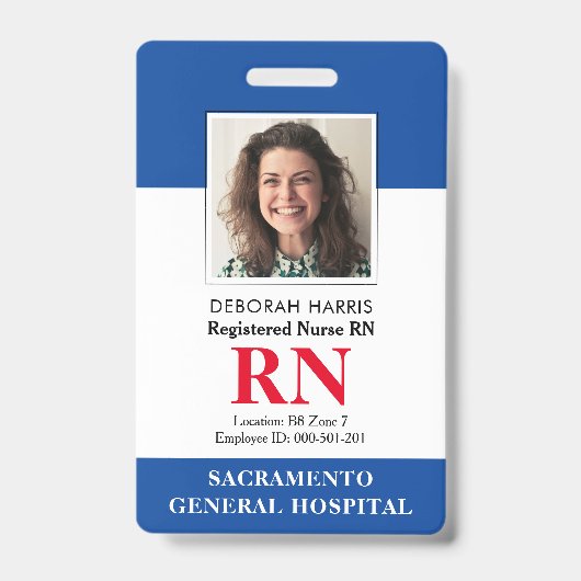 Moderne Nurse Ausweis (Vorderseite)