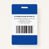 Moderne Nurse Ausweis (Rückseite)