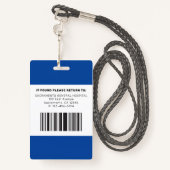 Moderne Nurse Ausweis (Rückseite mit Schlüsselband)