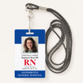 Moderne Nurse Ausweis (Vorderseite mit Schlüsselband)