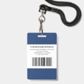 Moderne Nurse Ausweis (Rückseite mit Schlüsselband)