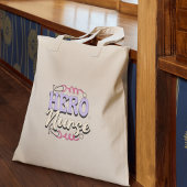 Moderne Nurse Hero PINKS & VIOLET Typografie Tragetasche