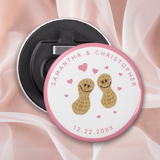 Moderne Nüsse über einander rosa Gastgeschenke Hoc Flaschenöffner