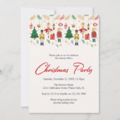 Moderne Nutcracker Ballet Weihnachtsfeier Einladung (Vorderseite)