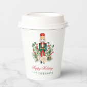 Moderne Nutcracker Happy Holidays Custom Christmas Pappbecher (Vorderseite)