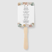 Moderne Oase Aquarell Blume & Blätter Rahmen Fächer (Rückseite)