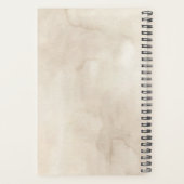 Moderne Oase Aquarell Blume & Blätter Rahmen Planer (Rückseite)